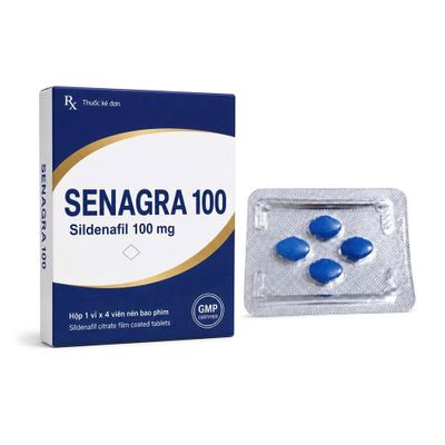 Phiên Bản Chính Hãng - Viên hỗ trợ tăng cường sinh lý nam Senagra 100 4 Viên 4 viên - hàng nhập khẩu, dùng theo hướng dẫ