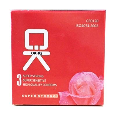 Phiên Bản Chính Hãng - Bao Su Cao Cấp OKHQ - Không mùi, mỏng trơn hộp 3 cái - ôm sát cảm giác thật, giao hàng kín đáo