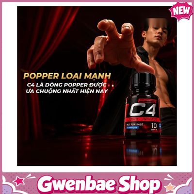 Chai Hít Bao Phê Tăng Khoái Cảm Kích Thích tăng khoái cảm Popper PWD USA C4 Red - Chai 10ml - Gwenshop Chính Hãng