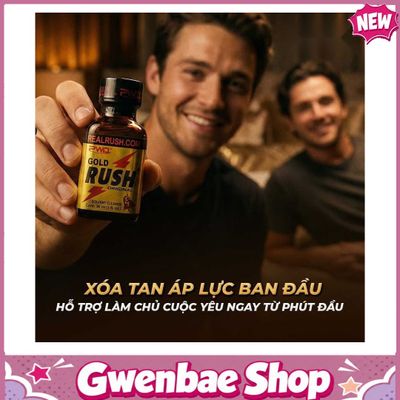 Chai Hít Bao Phê Kích Thích Tăng Khoái Cảm tăng khoái cảm Popper PWD USA Gold Rush Original - Chai 30ml - Gwenshop Chính Hãng