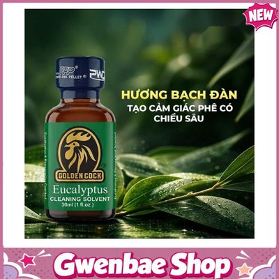 Chai Hít Tăng Khoái Cảm Bao Phê Kích Thích tăng khoái cảm Popper PWD USA Golden Cock Eucalyptus - Chai 30ml - Gwenshop Chính Hãng