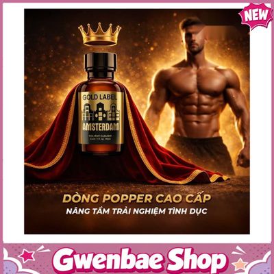Chai Hít Bao Phê Tăng Khoái Cảm Kích Thích tăng khoái cảm Popper DS USA Amsterdam Gold Label - Chai 30ml - Gwenshop Chính Hãng