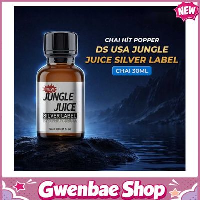 Chai Hít Kích Thích Bao Phê Tăng Khoái Cảm tăng khoái cảm Popper DS USA Jungle Juice Silver Label - Chai 30ml - Gwenshop Chính Hãng