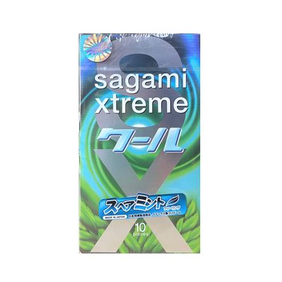 Phiên Bản Chính Hãng - Bao Su Cao Cấp Hương Bạc Hà Mát Lạnh Sagami Spearmint mẫu 2 10 - ôm sát cảm giác thật, giao hàng 