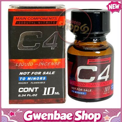 Chai Hít Tăng Khoái Cảm Kích Thích Bao Phê Popper C4 đỏ Chai Ngắn Có Hộp 10ml - Gwenshop Chính Hãng