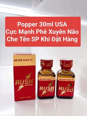 Hàng Chuẩn Nhập Khẩu - Dung Dịch Hít Thư Giãn 30ml USA, Hàng , Cực Mạnh, Phê Lâu, Mùi Dịu RUSH - hương dịu, dùng cho cả 