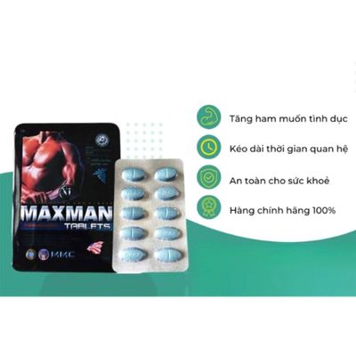 Phiên Bản Chính Hãng - MaxMan 3800mg Viên Hỗ Trợ bổ sung Sinh Lý Nam Giới Vượt Trội MMC 10 - hàng nhập khẩu, dùng theo h