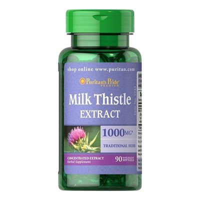 Bản Nhập Khẩu Cao Cấp - Chiết Xuất Cây Kế Sữa Puritan Pride 1000mg - Hỗ Trợ Chức Năng Gan Khỏe Mạnh, 90 Viên - hàng có s