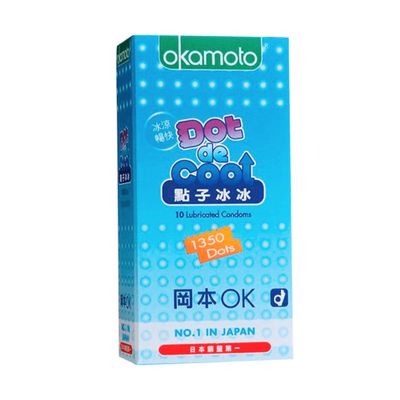 Hàng Chuẩn Nhập Khẩu - Bao Su Cao Cấp Okamoto Dot De Cool Gai Lạnh Kéo Dài Thời Gian - Hộp 10 Cái 10 - ôm sát cảm giác t