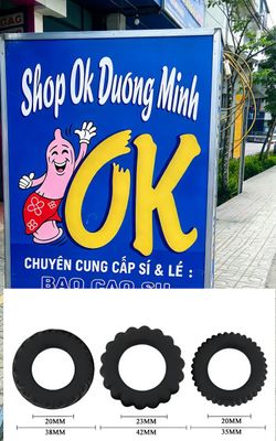 Vòng đeo dương vật bộ 3 cái, cao su ôm chặt, giúp to dài, gân to, ko bị đứt, che tên 