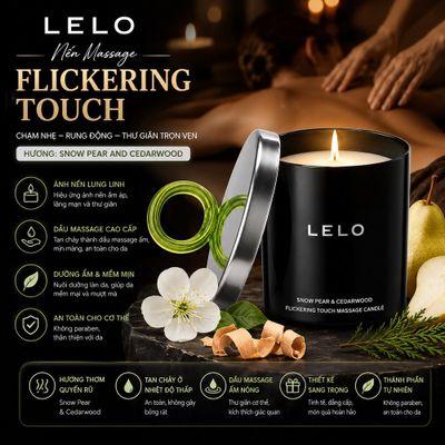 Nến Thơm Lelo Flickering Touch Massage Candle Snow Pear And Cedarwood chính hãng - chất liệu an toàn cho da, dễ vệ sinh, êm ái khi dùng - giao hàng che tên kín đáo Sẵn Hàng