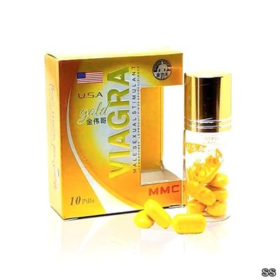 Sản Phẩm Chính Hãng Loại 1 - Viên hỗ trợ nam giới V.i.a.g.r.a.a Gold USA lọ 10 viên MMC 10 viên - hàng nhập khẩu, dùng t
