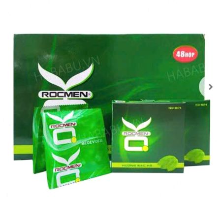 Sản Phẩm Chính Hãng Loại 1 - Bao Su Cao Cấp gia đình Ok Rocmen Bạc Hà hộp 144 chiếc mẫu 2 - ôm sát cảm giác thật, giao h