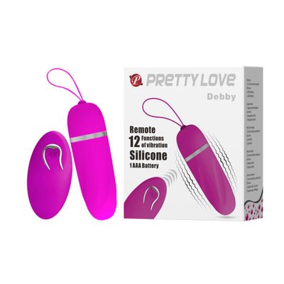 Phiên Bản Chính Hãng - Thiết Bị Massage Rung Không Dây 12 Chế Độ Rung Điều Khiển Từ Xa Pretty Love Debby 1 AAA Battery -