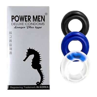 Dòng Cao Cấp Chính Hãng - Combo Hộp 12 Bao Su Cao Cấp Powermen gai + 1 vòng trơn đeo dương vật kéo dài thời gian hiệu qu