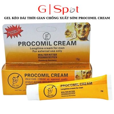 Bản Nhập Khẩu Cao Cấp - Dung Dịch Bôi Trơn Kéo Dài Thời Gian Chống Xuất Sớm Procomil Cream Của Đức mẫu 2 15g, giao hàng 