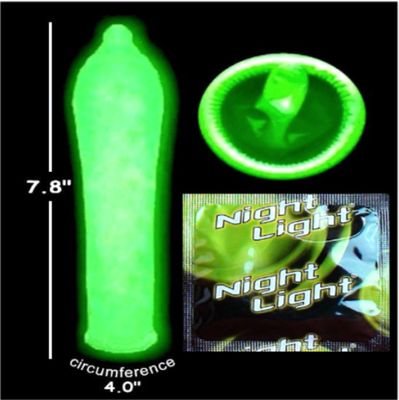 Dòng Cao Cấp Chính Hãng - Bao Su Cao Cấp dạ quang phát sáng Night Light Hộp 7 chiếc mẫu 2 7.8" x 4.0" - ôm sát cảm giác 