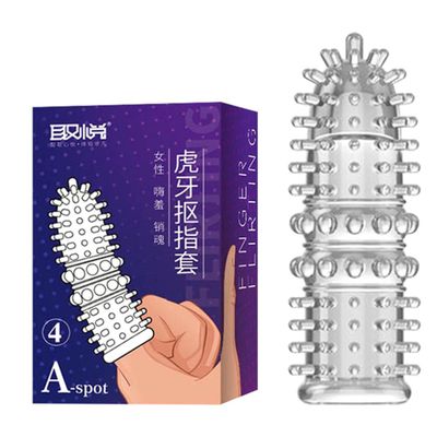 Dòng Cao Cấp Chính Hãng - Bao Su Cao Cấp ngón tay Aichao A-spot 4 - Gai nổi lớn - Hộp 1 cái 4 - ôm sát cảm giác thật, gi