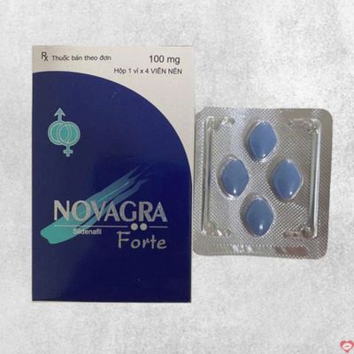 Dòng Cao Cấp Chính Hãng - Viên hỗ trợ phái mạnh tăng bản lĩnh đàn ông Novagra Forte 100mg 4 Viên Ấn Độ chống xuất tinh s