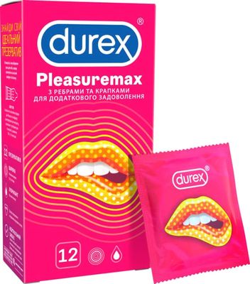 Hàng Chuẩn Nhập Khẩu - Bao Su Cao Cấp Durex Pleasuremax - Hộp 12 Cái 12 pink - ôm sát cảm giác thật, giao hàng kín đáo