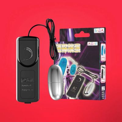 Bản Nhập Khẩu Cao Cấp - Thiết Bị Massage Rung 1 đầu inox Baile hundred happiness - nhiều chế độ, sạc pin tiện dụng