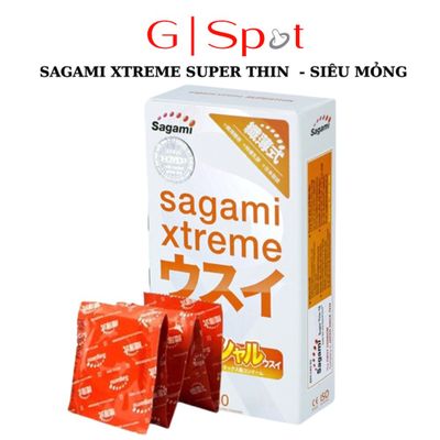 Bản Nhập Khẩu Cao Cấp - Bao Su Cao Cấp Nhật Bản Sagami Xtreme Super Thin - Siêu Mỏng - Hộp 10 bao mẫu 2 10 - ôm sát cảm 