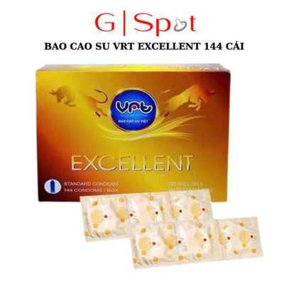 Sản Phẩm Chính Hãng Loại 1 - Bao Su Cao Cấp VRT Excellent 144 Cái, Bcs Gia Đình, Khách Sạn mẫu 2 VNT 144 - ôm sát cảm gi