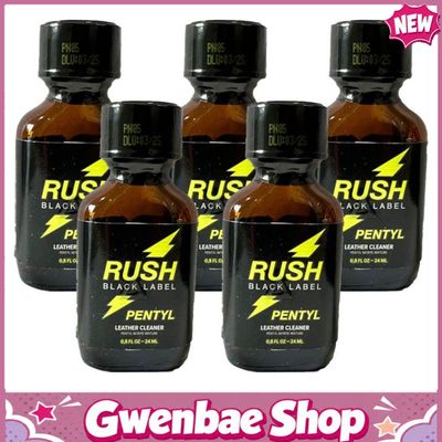 Chai Hít Tăng Khoái Cảm Kích Thích Bao Phê Rush Black Label Pentyl Poppers - 24ml - 5 Pack - Gwenshop Chính Hãng
