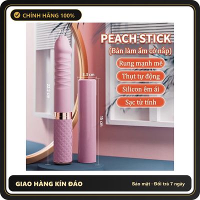 Dương vật giả đa năng Jiuuy Peach Stick chính hãng - 10 chế độ rung, rung nhấp chuyển động đẩy tới và lui tự động, có sưởi ấm - giao hàng che tên kín đáo