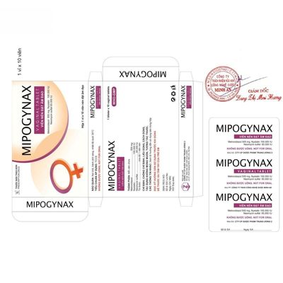 Viên nén đặt âm đạo Mipogynax - Điều trị viêm âm đạo do vi khuẩn và nấm cho phụ nữ - mẫu mới