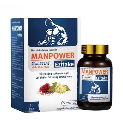 Viên uống Manpower Ezitake - Bổ thận, mạnh gân cốt, hỗ trợ sinh lực nam giới trưởng thành - giao nhanh