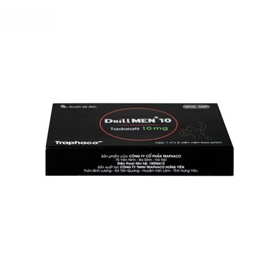 Viên uống Drillmen 10mg - điều trị rối loạn cương dương hiệu quả cho nam giới trưởng thành - đóng gói kín