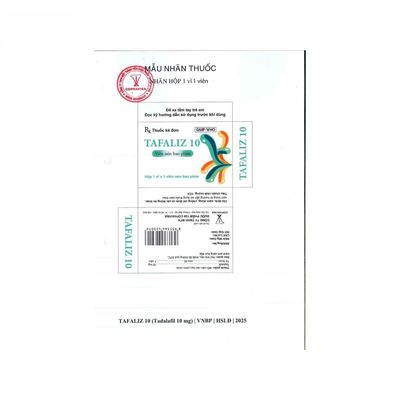 Viên uống Tafaliz 10mg - hỗ trợ cương dương cho nam giới trưởng thành - mẫu mới