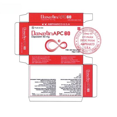 Viên uống DaxetinAPC 60mg - điều trị xuất tinh sớm cho nam giới trưởng thành - mẫu mới