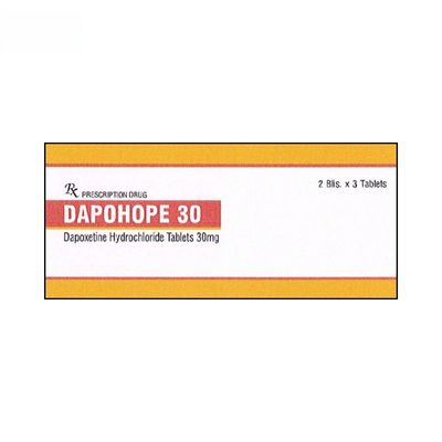 Viên uống Dapohope 30mg - Điều trị xuất tinh sớm hiệu quả cho nam giới trưởng thành
