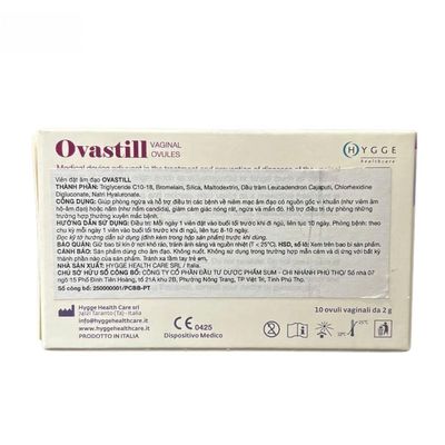Viên đặt Ovastill - Hỗ trợ cải thiện viêm âm đạo, dưỡng ẩm cho phụ nữ bị viêm nhiễm - đóng gói kín