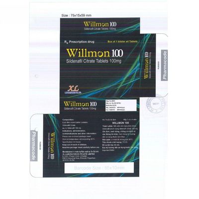 Viên uống Willmon 100mg - hỗ trợ điều trị rối loạn cương dương cho nam giới trưởng thành - mẫu mới