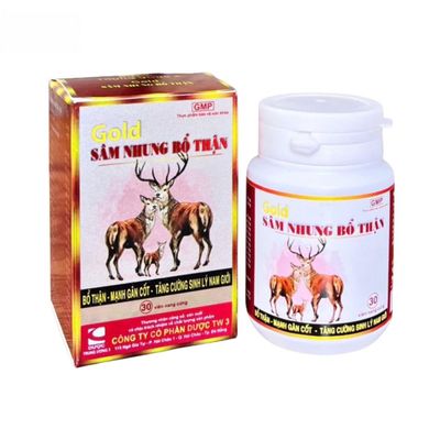 Viên uống Gold Sâm Nhung Bổ Thận TW3 - Bổ thận, tăng cường sinh lý nam giới trưởng thành. - bản tiêu chuẩn