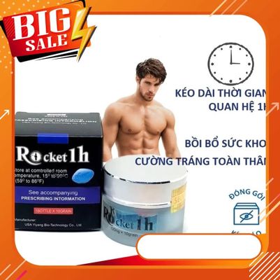Rocket 1H- Viên uống hỗ trợ tăng cường sinh lý Nam hộp 10 viên