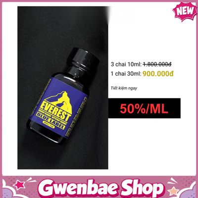 Chai Hít Cực Mạnh Lên Đỉnh Nhanh Popper Everest Blue 30ml - Gwenshop Chính Hãng