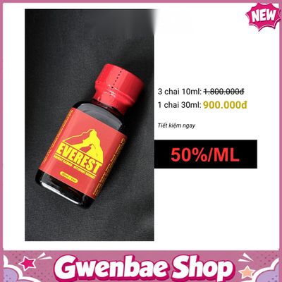Chai Hít Cực Mạnh Lên Đỉnh Nhanh Popper Everest Red 30ml - Gwenshop Chính Hãng