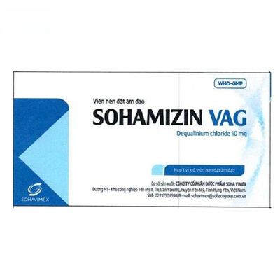 Viên nén đặt âm đạo Sohamizin Vag 10mg - Điều trị viêm âm đạo do vi khuẩn cho phụ nữ - giao nhanh
