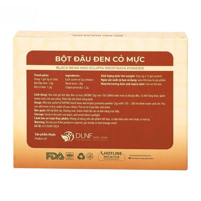 Bột Đậu Đen Cỏ Mực Datino 3g - Thanh Nhiệt, Bảo Vệ Thận Cho Người Trung Niên - bản tiêu chuẩn