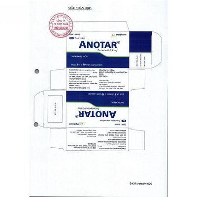 Viên uống Anotar 0.5 mg - Điều trị tăng sản lành tính tuyến tiền liệt cho nam giới - mẫu mới