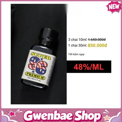 Chai Hít Cực Mạnh Lên Đỉnh Nhanh Popper Super 96 30ml - Gwenshop Chính Hãng