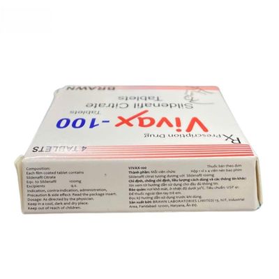 Viên uống Vivax-100 Brawn 100mg - điều trị rối loạn sinh lý nam cho nam giới trưởng thành - giao kín đáo