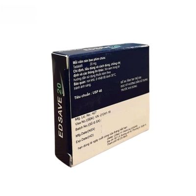 Viên uống Edsave 20mg - Điều trị rối loạn sinh lý nam cho nam giới trưởng thành - hàng chuẩn