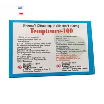 Viên uống Temptcure-100 100mg - điều trị rối loạn sinh lý nam cho nam giới - đóng gói kín