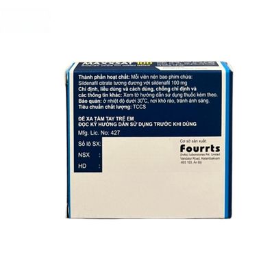 Viên uống Maxxsat 100 - Điều trị rối loạn sinh lý nam, nhanh về đích cho nam giới - mẫu mới