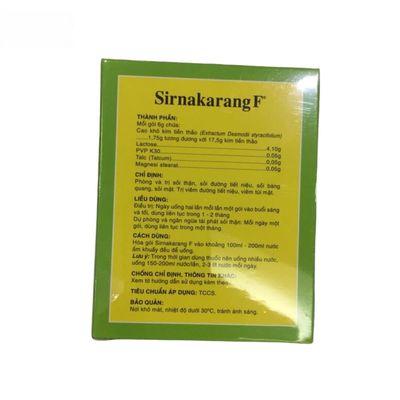 Thuốc Sirnakarang F 1,75g - Điều trị và phòng ngừa sỏi tiết niệu, viêm đường tiết niệu. - chính hãng